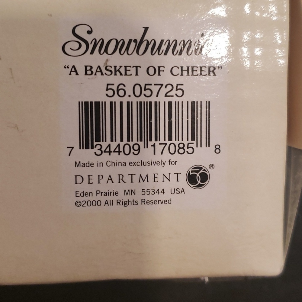 Snowbunnies A Basket of Cheer - Picture 6 of 6